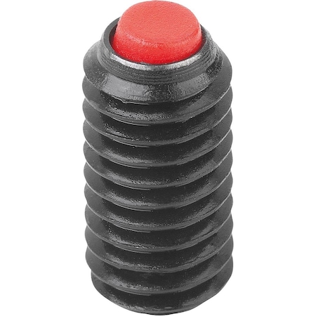 Ball-End Thrust Screw Without Head, Form:C Ball Plastic, M05, L=9,8, Carbon Steel, Comp:Polyacetal